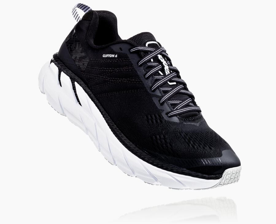 Tenis Corrida Hoka One One Feminino Pretas/Branco - Clifton 6 - 253-IPTVBJ